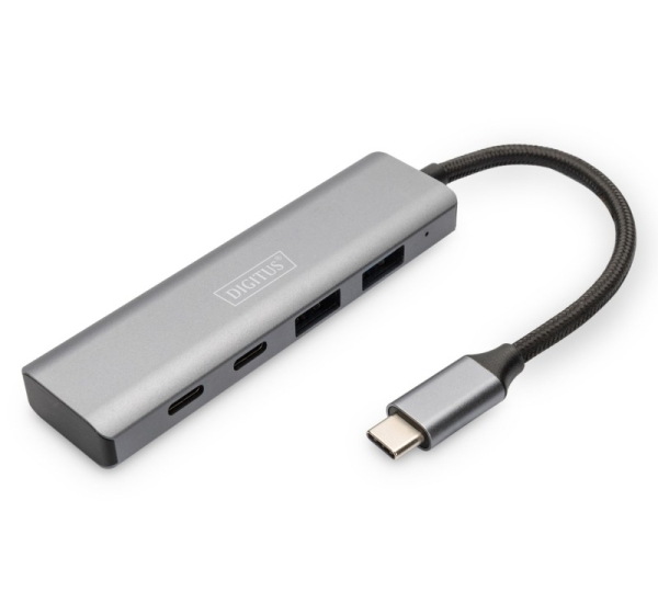 Digitus USB-C 4 Port HUB, 2x USB A + 2x USB-C