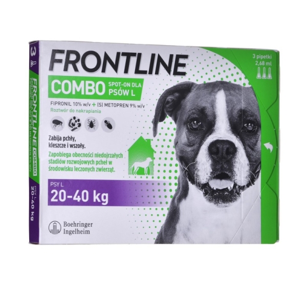 Frontline Combo Spot-on L - Parasite drops for dogs - 3 x 2,68 ml