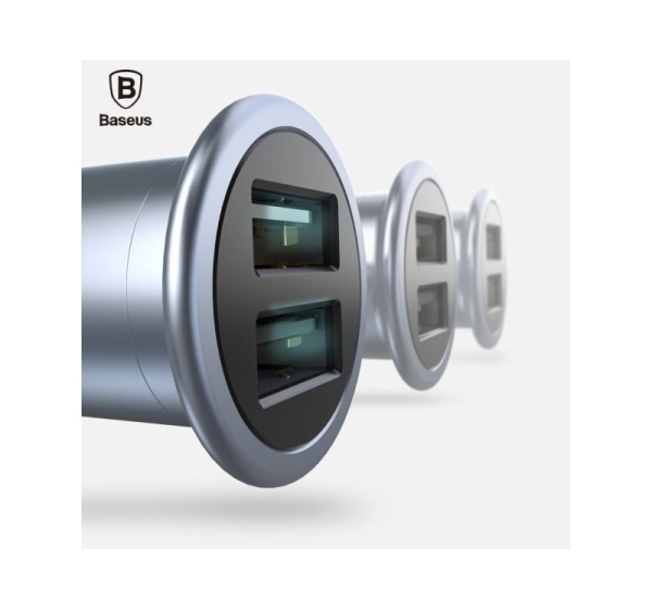 Baseus Universal UFO Dual U smart car charger 3.1A CCUFO-16 Chrome
