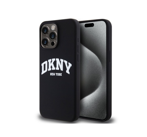 DKNY Apple DKNY Liquid Silicone Arch Logo MagSafe Case for iPhone 14 Pro Max Black