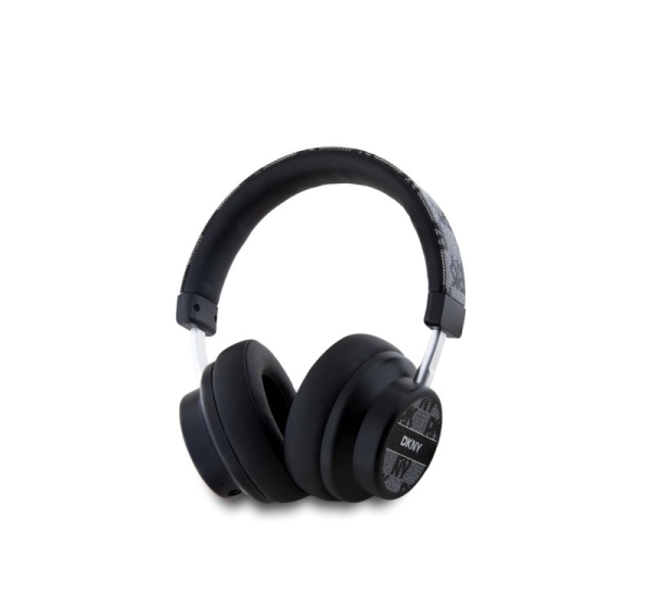 DKNY - DKNY PU Leather Checkered Pattern Wireless Headphone Black