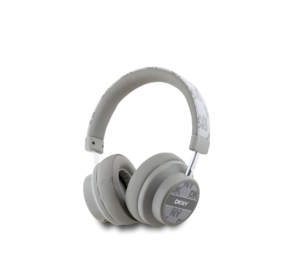 DKNY - DKNY PU Leather Checkered Pattern Wireless Headphone Biege