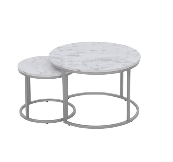 TABLE COFFEE PAOLA WHITE 60X40CM
