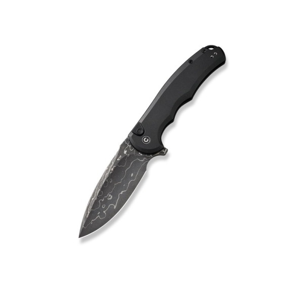 Knife CIVIVI Button Lock Alu Black Damascus