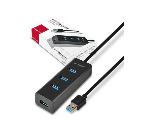 I/O HUB USB3.0 4PORT CHARGING/1.2M HUE-S2BL AXAGON