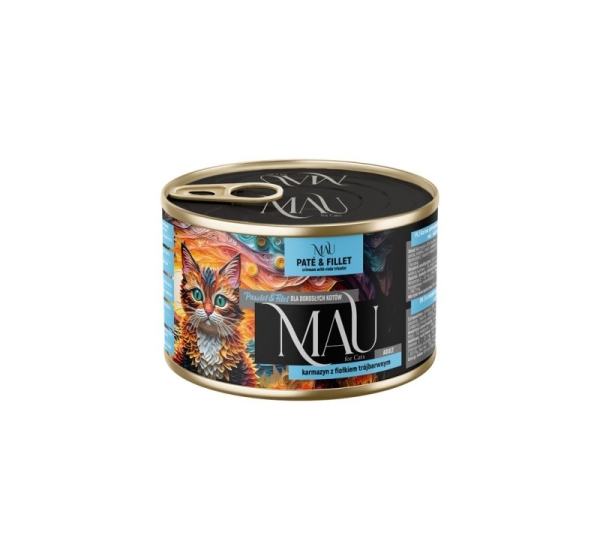 MAU Pate and Fillet Crimson with pansy - wet cat food - 185g