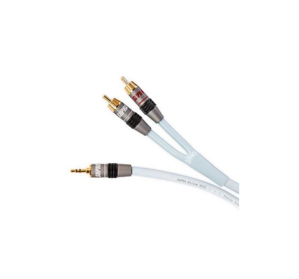 SUPRA Biline MP-2RCA — Длина кабеля (м) - 1, Цвет - Ледяной синий