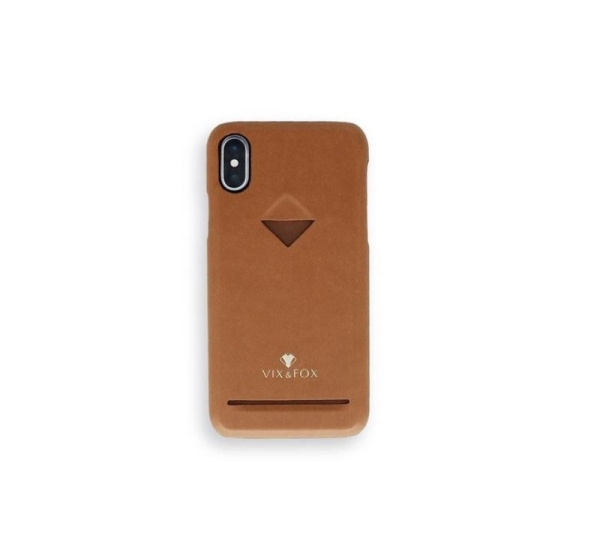 VixFox Card Slot Back Shell for Iphone XSMAX caramel brown