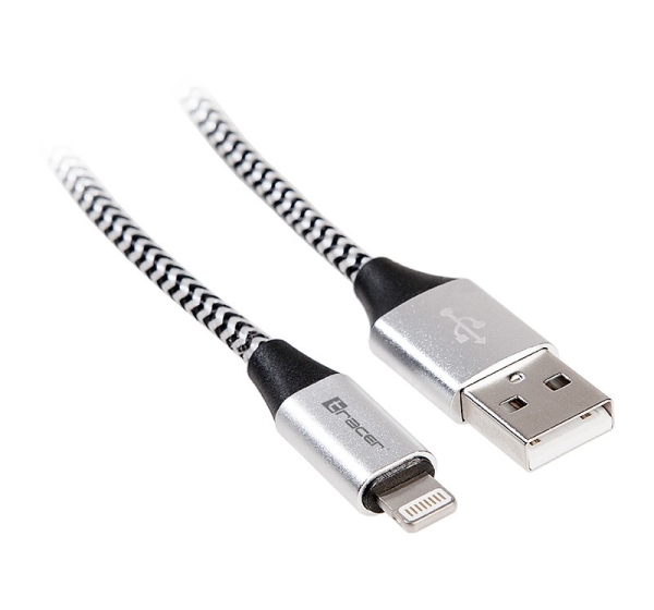 Tracer 46268 Lighting USB 2.0 Iphone AM 1m Black Silver