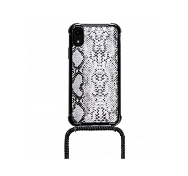 Lookabe Necklace Snake Edition iPhone Xr silver black loo024