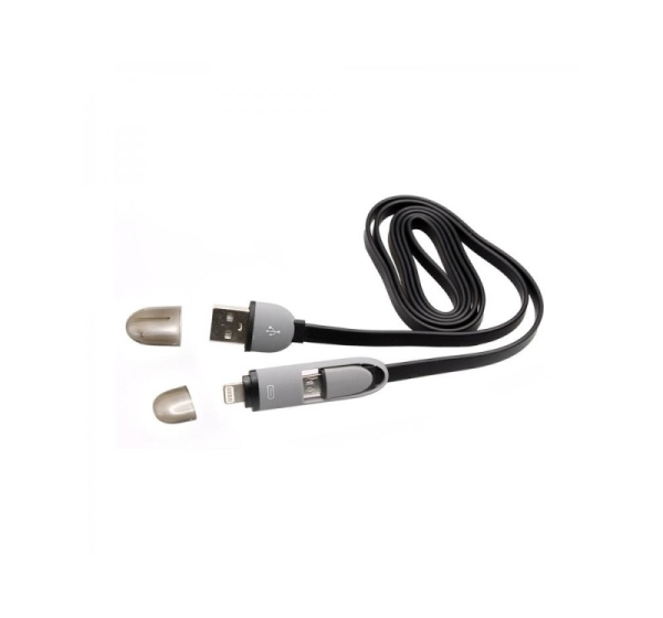 Sbox USB->Micro USB+IPH.5 M/M 1M black 2IN1B