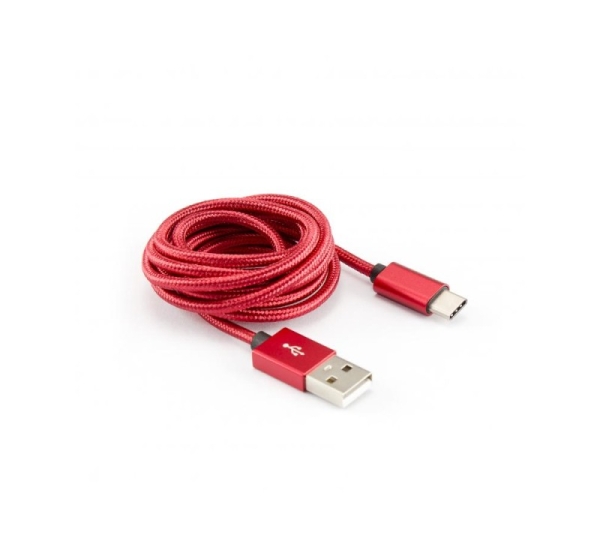 Sbox USB->Type-C M/M 1.5m CTYPE-1.5R Strawberry Red