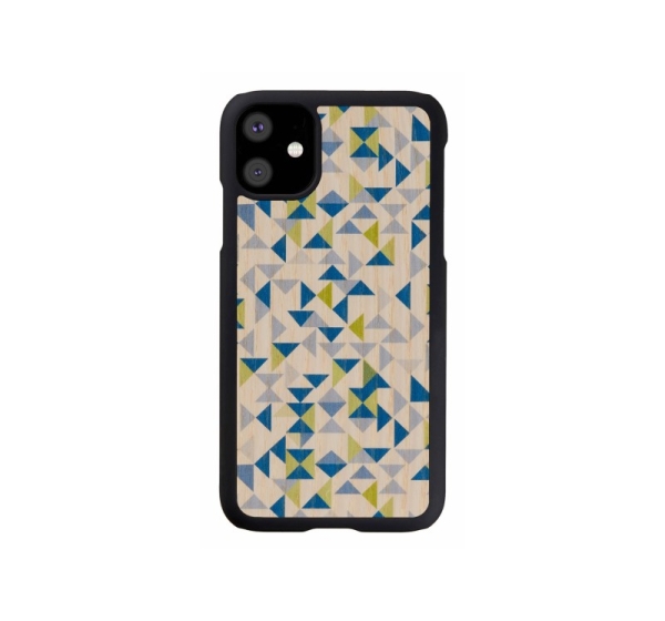 MAN&WOOD SmartPhone case iPhone 11 blue triangle black