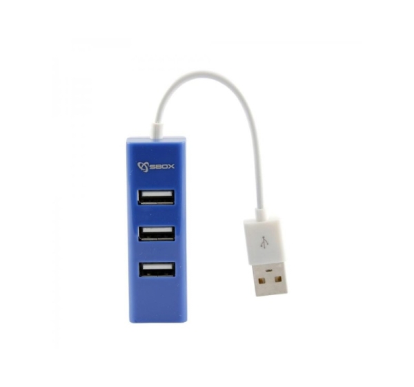 Sbox H-204 USB 4 Ports USB HUB Blueberry Blue