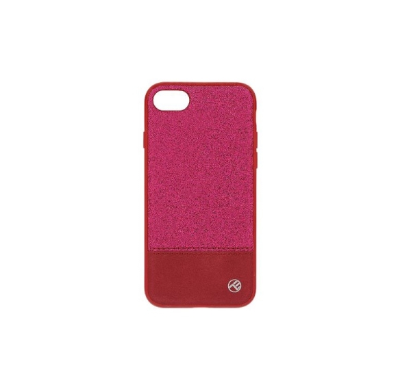 Tellur Cover Synthetic Leather Glitter II for iPhone 8 pink