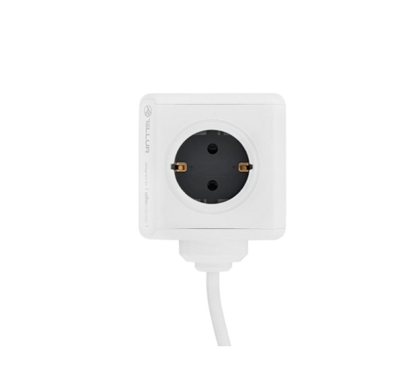 Tellur Power Cube Extended, Power strip 4 Outlets + 2xUSB ports, 1.5m cable white