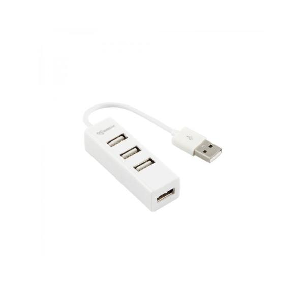 Sbox H-204W USB 4 Ports HUB Coconut White