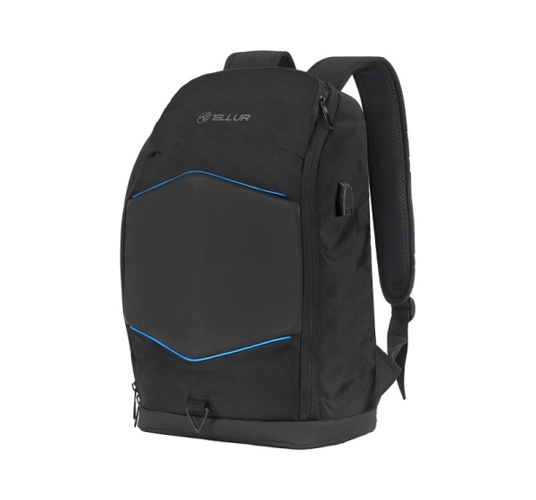 Tellur 15.6 Notebook Backpack Illuminated Strip, USB port, black