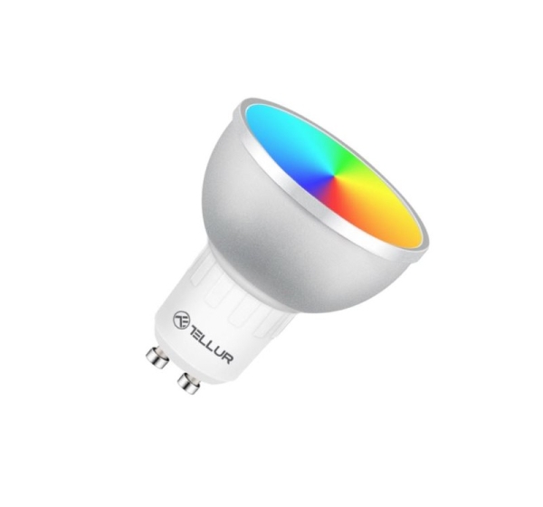 Tellur WiFi LED Smart Bulb GU10, 5W, White/Warm/RGB, Dimmer