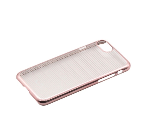 Tellur Cover Hard Case for iPhone 7 Horizontal Stripes rose