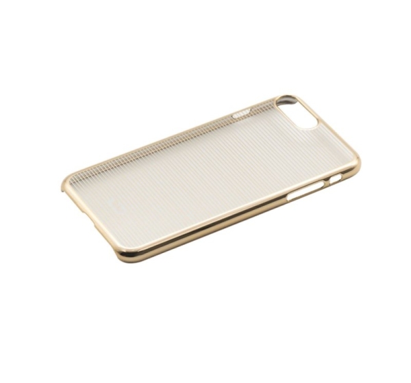 Tellur Cover Hard Case for iPhone 7 Plus Horizontal Stripes gold