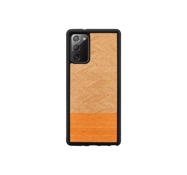 MAN&WOOD case for Galaxy Note 20 herringbone arancia black
