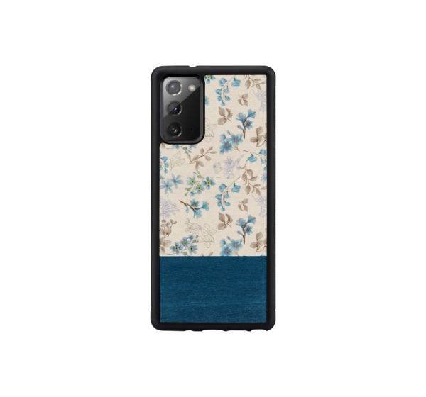 MAN&WOOD case for Galaxy Note 20 blue flower black