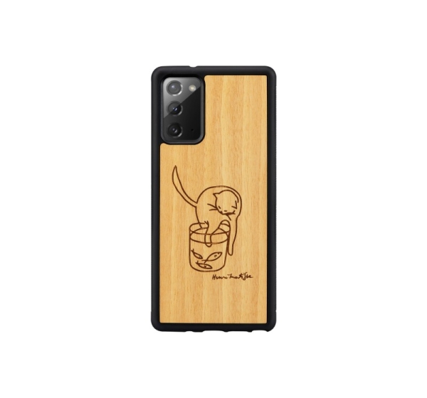 MAN&WOOD case for Galaxy Note 20 cat with fish