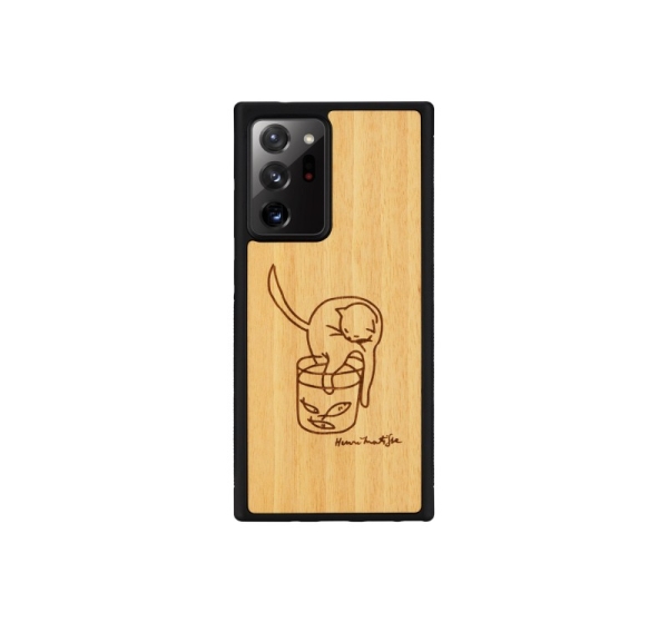 MAN&WOOD case for Galaxy Note 20 Ultra cat with fish