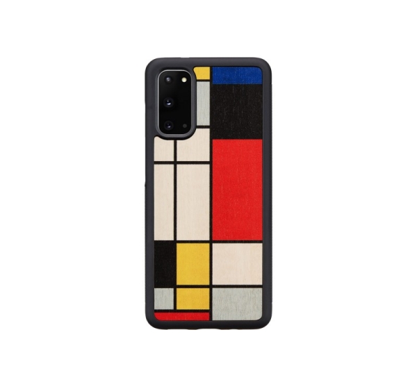 MAN&WOOD case for Galaxy S20 mondrian wood black