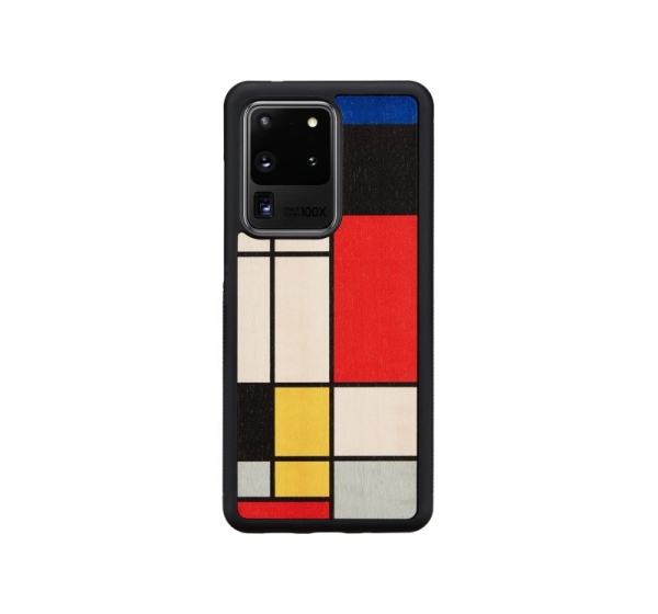 MAN&WOOD case for Galaxy S20 Ultra mondrian wood black