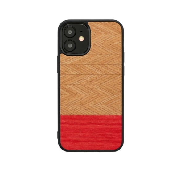 MAN&WOOD case for iPhone 12 mini herringbone azalea black