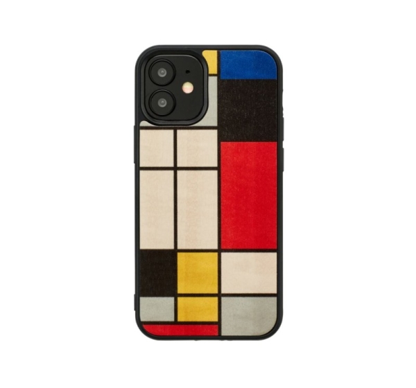MAN&WOOD case for iPhone 12 mini mondrian wood black