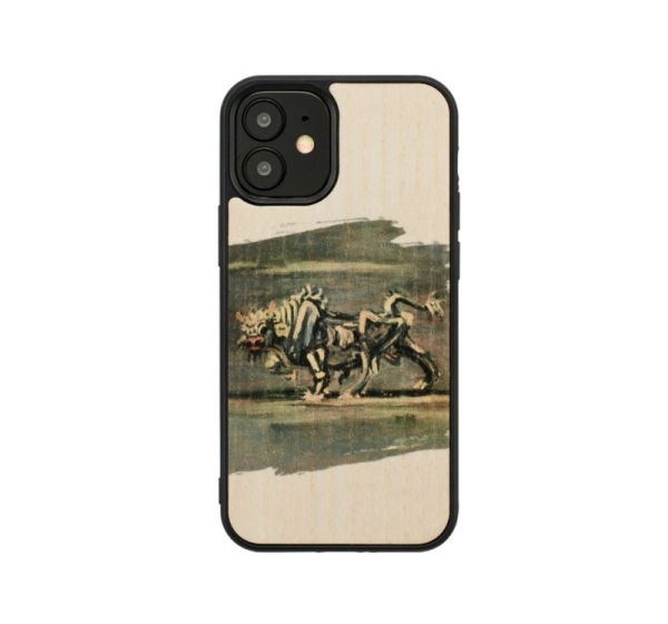 MAN&WOOD case for iPhone 12 mini white bull