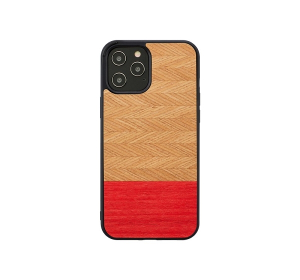 MAN&WOOD case for iPhone 12/12 Pro herringbone azalea black
