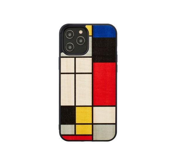 MAN&WOOD case for iPhone 12 Pro Max mondrian wood black