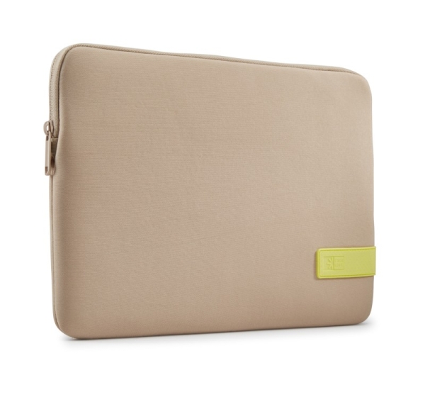 Case Logic 4699 Reflect Laptop Sleeve 15,6 REFPC-116 Plaza Taupe/Sun-Lime