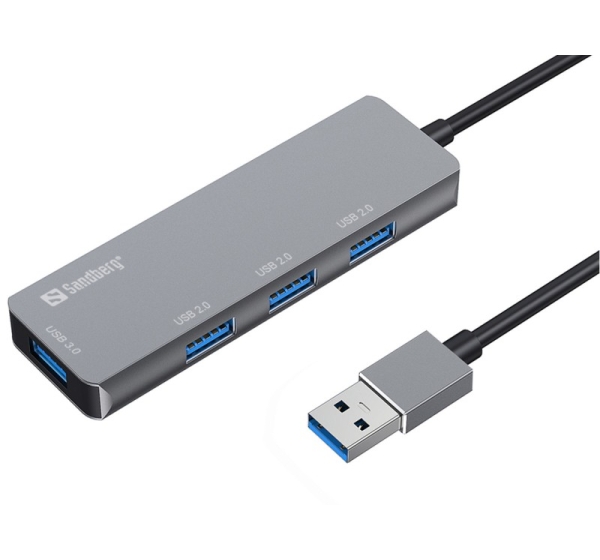 Sandberg 333-67 USB-A Hub 1xUSB3.0+3x2.0 SAVER