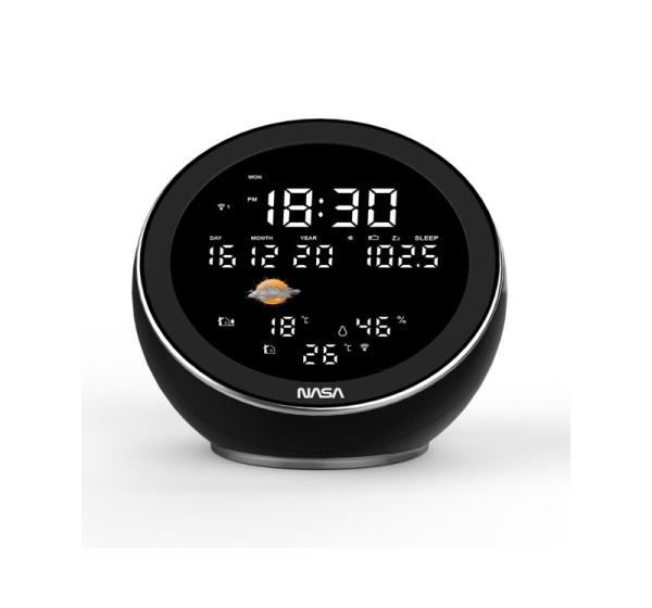 Nasa WSP1500 black Weather Station/Speaker BT Moon