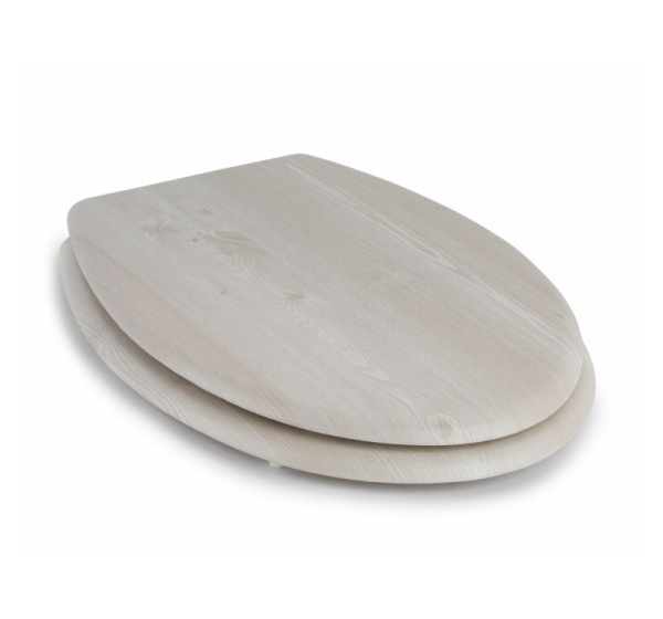 Beldray LA033710WOAKPFEU7  Wooden MDF Toilet Seat,  White Oak