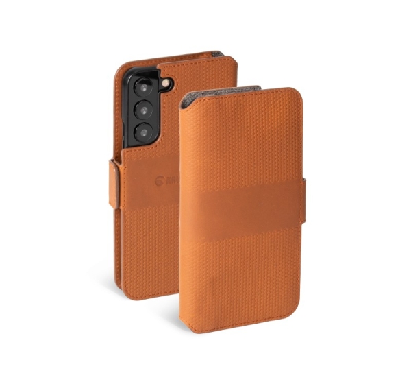 Krusell Leather PhoneWallet Samsung Galaxy S22+ cognac (62468)