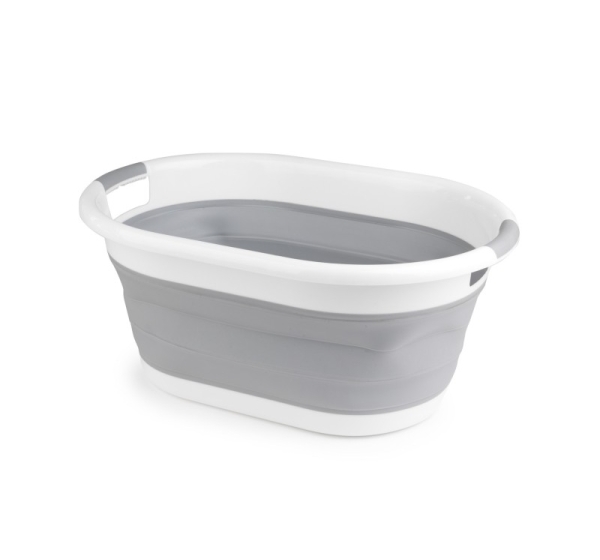 Beldray LA034816FPEU7 Collapsible Laundry Basket 28L White/Grey