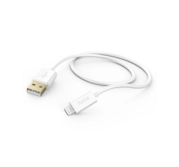 Hama 00201581 Charging Cable, USB-A - Lightning 1.5m white