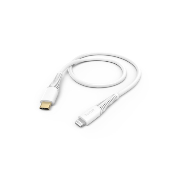 Hama 00201603 Charging Cable, USB-C - Lightning 1.5m white