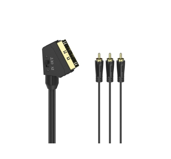 Hama 00205156 RCA / SCART AV Cable [3x RCA plug (phono)