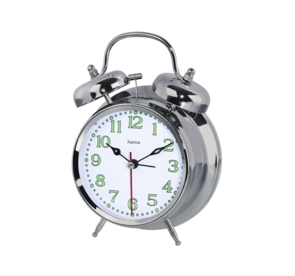 Hama 00186326 Nostalgia Alarm Clock Silver