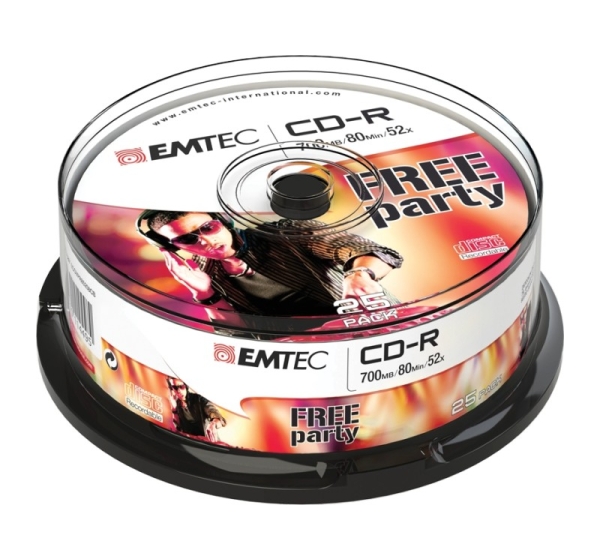 Emtec CD-R 700MB/80MIN 52x Free Party 25 pcs