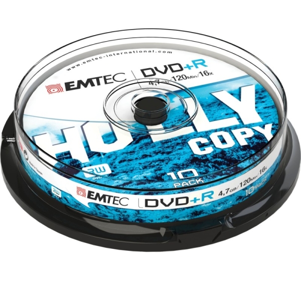Emtec DVD+R 4,7GB 16x Holly Copy 10 pcs  Cake Box