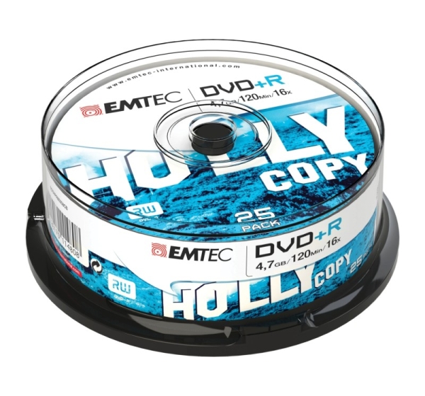 Emtec DVD+R 4,7GB 16x Holly Copy 25 pcs  Cake Box