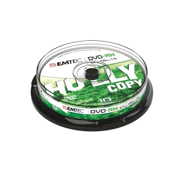 Emtec DVD-RW 4,7GB 1-4x Holly Copy 10 pcs  Cake Box